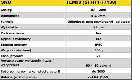 Dalmierze laserowe Stanley - seria TLM 