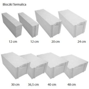 Bloczek z betonu komórkowego TERMALICA 599/480/249 mm