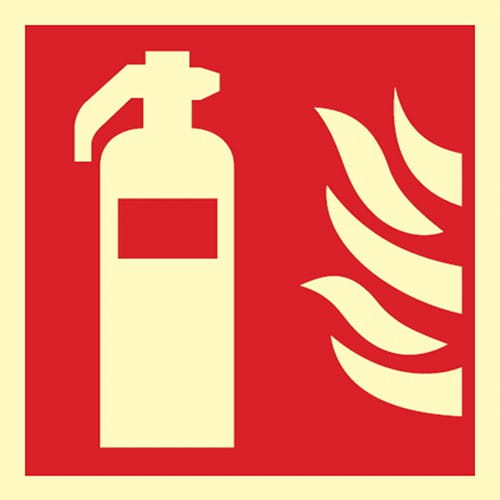 znak gaśnica do oznakowania gaśnicy na magazynie